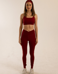 Maple Legging - Cherry Red